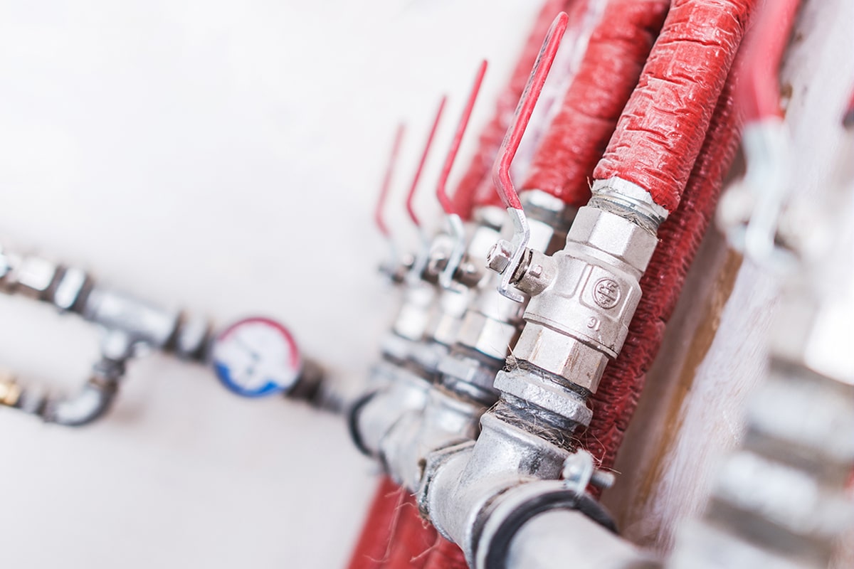 Home Plumbing System Closeup Photo